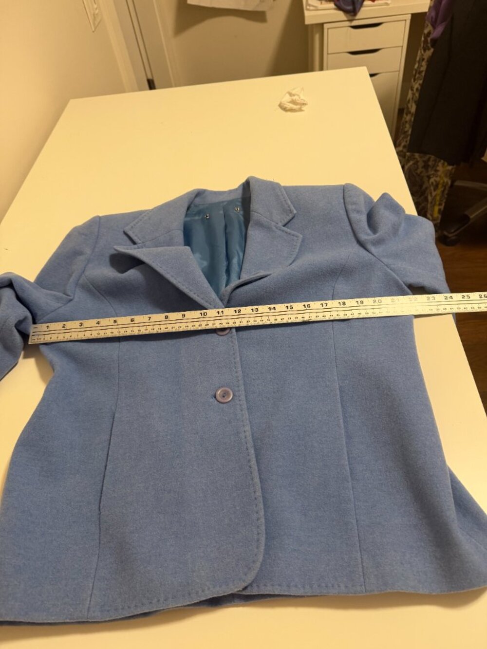 Blue wool blend jacket - Picture 6 of 8